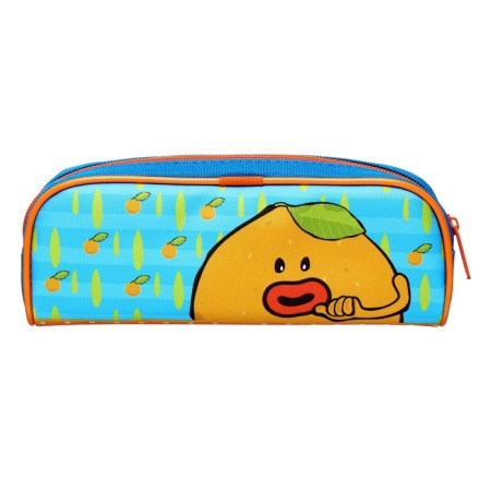 Penal soft, 1 compartment, 80 x 210 x 40 mm, voluminous, Hatber, "Napshell Orange" NPK_65219-2