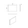 Cersanit Virgo/Intro 75 Bath Bath screen, white color