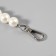 Handle for a bag, pearl beads, d = 12/14/16 mm, 39 cm, white/silver color