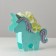 Wooden Kashpo 21.5 × 7 × 21 cm unique "unicorn", tiffany lilac