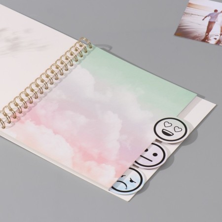 Photo album on spirals 20 sheets "Clouds" volumetric element + 4 tabs 24x24 cm-4