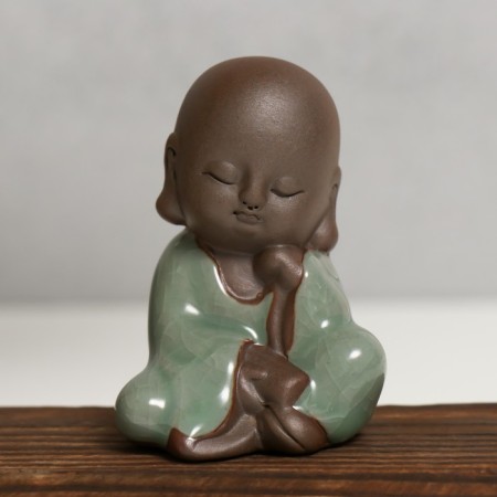 Souvenir tree, porcelain "Little monk under a tree" 31.2x4.5x7.8 cm-4