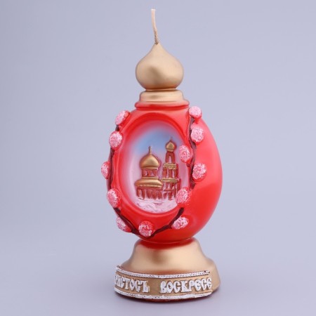 Decorative candle "Easter egg with the temple"-2