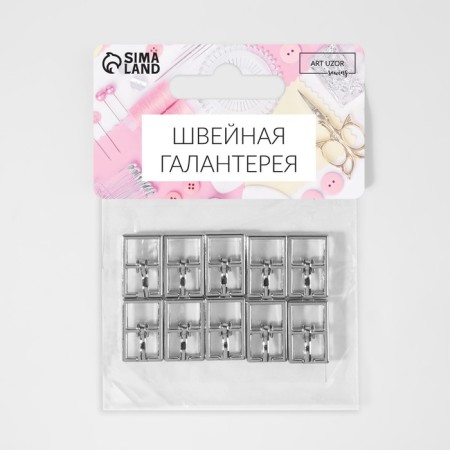 Buckle, 1.8 × 1.2 cm, 10 mm, 10 pcs, silver color-3