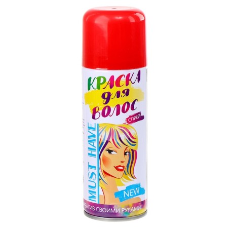 Paint - hair spray, 250 ml, red color-6