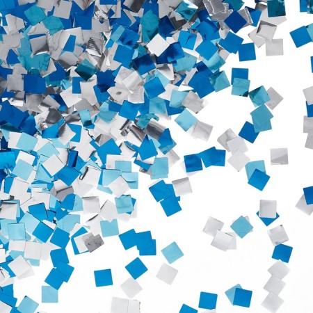 Confetti for the balloon foil square, blue mix, metallic, 1 cm, 50 g
