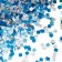 Confetti for the balloon foil square, blue mix, metallic, 1 cm, 50 g