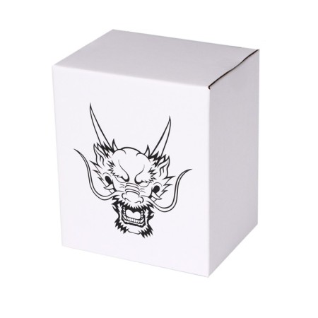 Porcelain share mug "Black Dragon", 380 ml, white color-4
