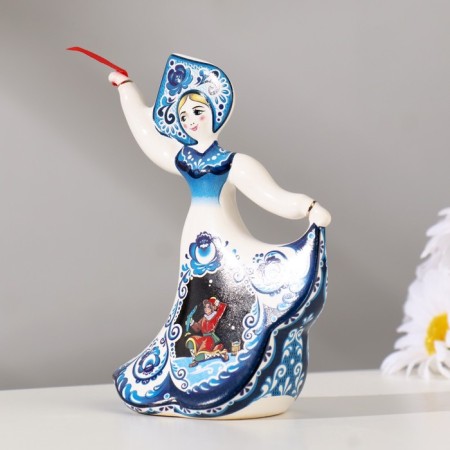 Coastal souvenir "Doll", Gzhel, 11.5 cm, ceramics-2