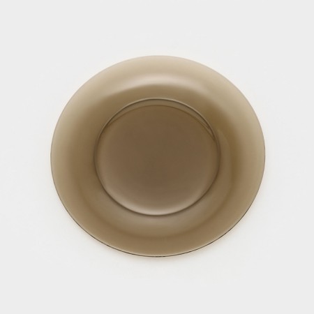 Plate plate of glass Ambiante eclipse, D = 25 cm, brown color