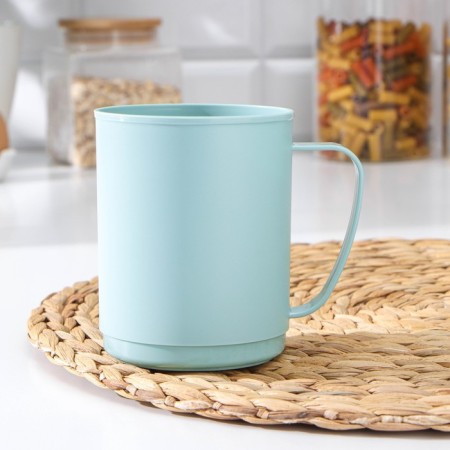 Picnic mug, 400 ml, 10.9 × 8.1 × 10.1 cm, the color of the Clean-blue