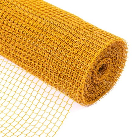 Garden grid, 1 × 20 m, rhombus cell 15 × 15 mm, plastic, yellow, Greengo-5