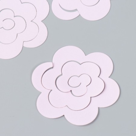 The workpiece of Foamiran "Flower Curly" 10x9.5 cm set 5 pcs. light pink-1