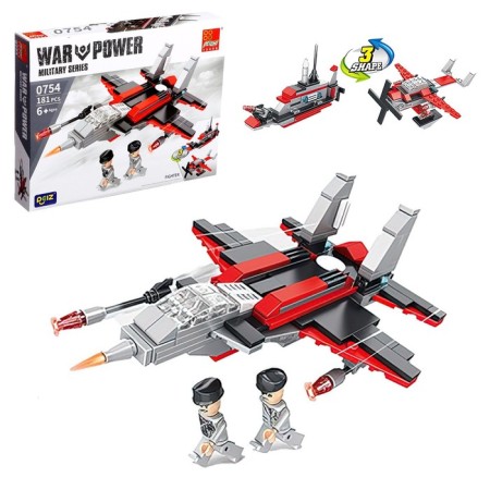 Designer military "fighter", 3 in 1, 181 detail