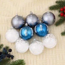 Set of balls plastic D-6 cm, 9 pcs 