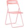Fold plastic stool, metal/plastic, pink/pink 43x46x81 cm