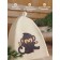 Bath cap with a baby print "Monkey", white