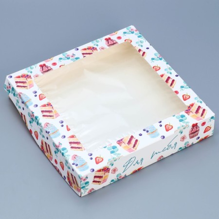 Confectionery packaging, a box with lamination "for you", 20 x 20 x 4 cm