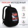 Young backpack from textiles on lightning, 3 pockets, black color