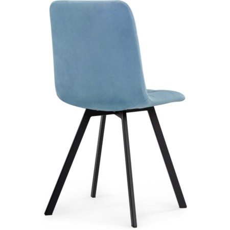 Stool on a metal frame chilli metal/velor, black/blue 43.5x50x87.5 cm-3