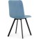 Stool on a metal frame chilli metal/velor, black/blue 43.5x50x87.5 cm