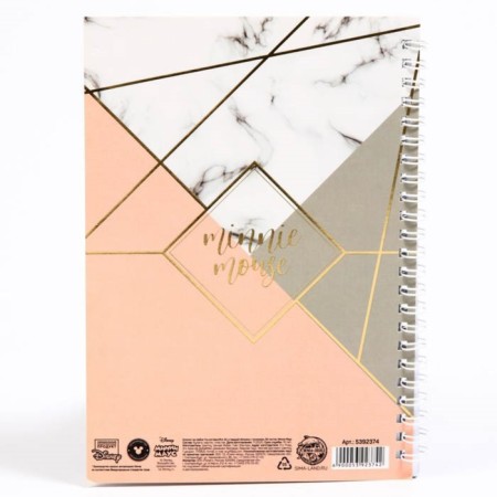 Gift set: A5 diary on the crest, 60 sheets and pen, Minnie Mouse-3