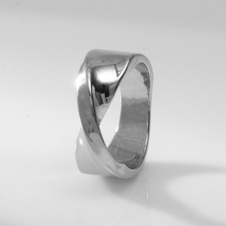 Ring Metal "Trend" twisted mini, color silver size 16-2