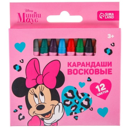 Wax pencils, set of 12 colors, Minnie Mouse-3