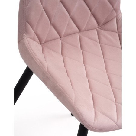 Stol on a metal frame Baoine used metal/velor, black/pink 50x55x83 cm-5