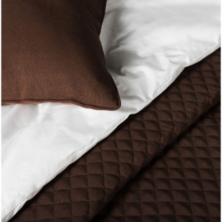 Kaspian set: cover 160 x 220 cm, pillowcase 40 x 40 cm - 2 pcs, brown color-3