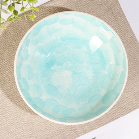 Saladnik ceramic shade "Mikael", 680 ml, d = 17.8 cm, the color is turquoise-1