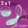 The comb is massage, folding, with a mirror, 9.5 × 5.5 cm, turquoise color