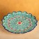 Largan Rishtan ceramics "Flowers", 32 cm, green, corrugated