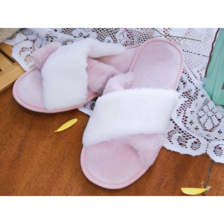 Slippers No. 3 women, size 36.5, white purple color-1