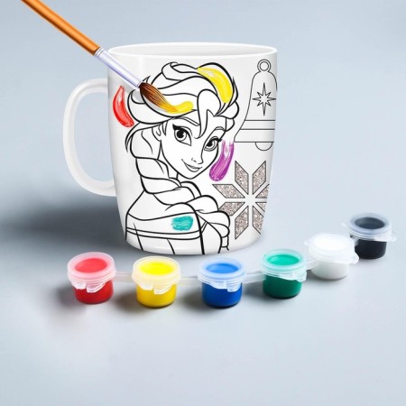 Mug for painting, 250 ml "Elsa and Anna", cold heart-1