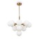 Suspended lamp Inversion, 13xg9, brass color