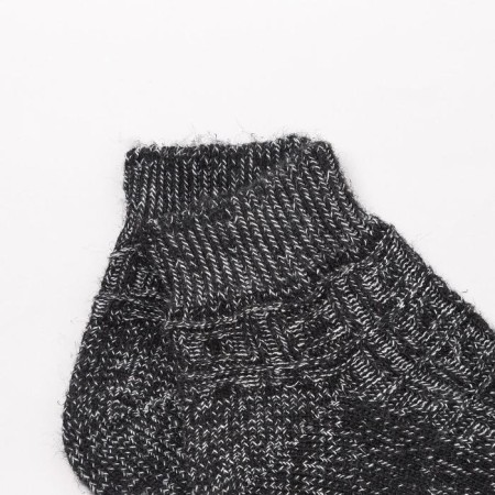 Socks men's woolen shortened color black pattern, size 29-1