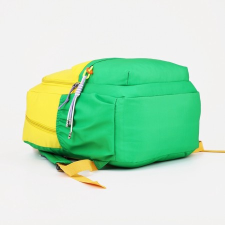 Backpack 2 of the lightning department, 4 outer pockets, yellow/green color-4