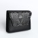 Women's wallet on a magnet, black color