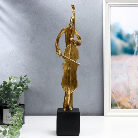 Souvenir Polystone Series Musicians "Smugusist" Gold 47x8x8 cm