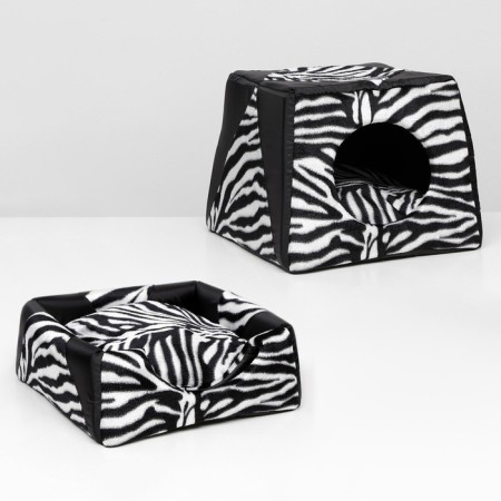 Transformer house trapezoid 43 x 43 x 34 cm, zebra coloring