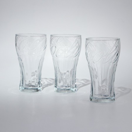 A set of glass glasses Pasabahce Coca Cola, 350 ml, 3 pcs
