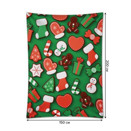 Decorative panel with photo printing "Ginger gingerbread", vertical, size 150x200 cm-1