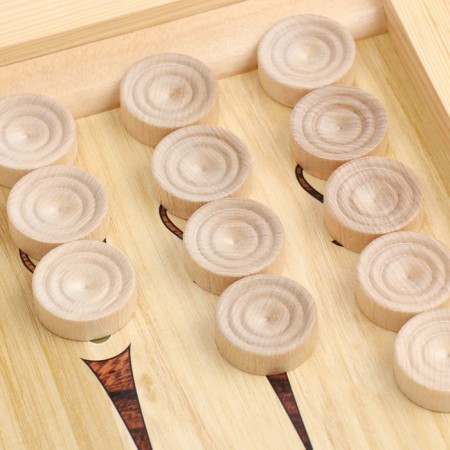 Wooden backgammon large, with “sea” checkers, board game, 60 x 60 cm, mix-3