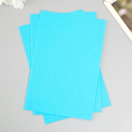A set of hard felt "Astra" (3 pcs) blue, 1 mm, 160 g, 20x30 cm-1