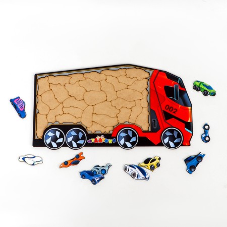Puzzle-heading "Red truck"-1