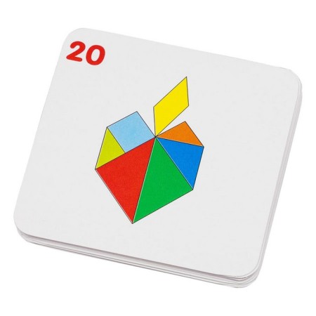 Puzzle "Tangram", 20 tasks, 7 parts, 10 bilateral cards-5