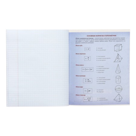 Subject notebook Calligrata "Superneeon", 48 sheets in a geometry cell, with reference material, cover coated cardboard, offset unit-7