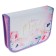 Penal 3 sections, tab inside, 140 x 210 x 40 mm, fabric, calligrata top block "butterflies"