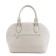 Bag women, genuine leather, white 33x12x27 cm
